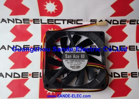 Sanyo Denki Fan 3-wire DC24V 0.10A SanAce80 109P0824H701 trong kho 1O9PO824H7O1